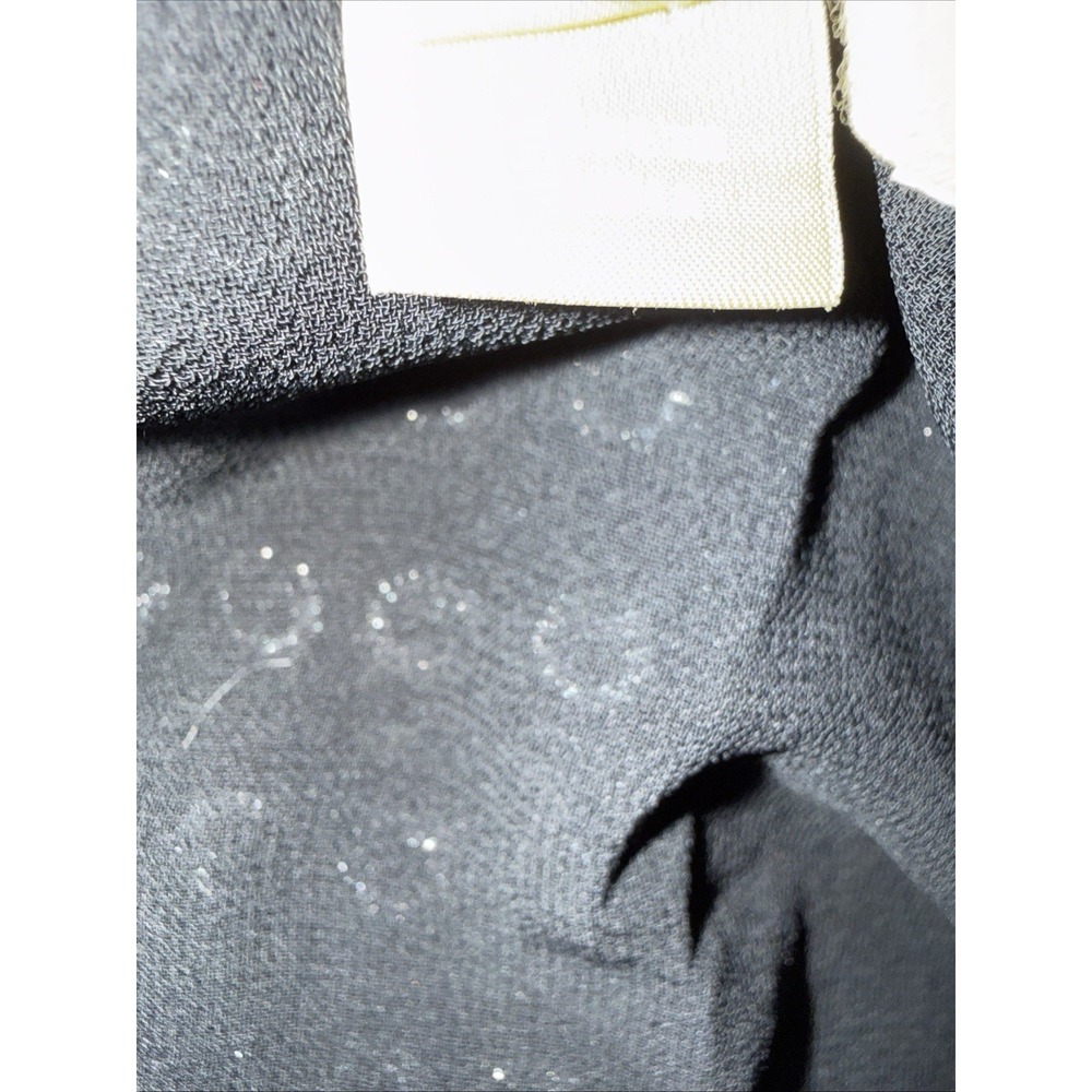 Michael Kors Collection 100% Silk Black Silver Polka Dot Mini Dress Size 6 - Picture 8 of 12